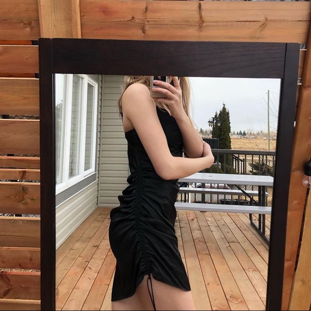 Aritzia black slip dress
